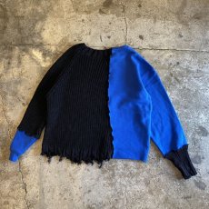 画像2: 【Wiz&Witch】"UNITED" TWO FACE KNIT SWEAT / OS (2)