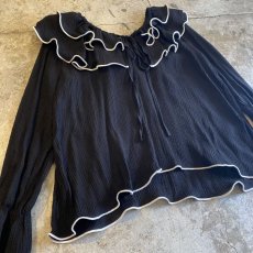 画像3: 【Wiz&Witch】"OUT STITCH" FRILL BLOUSE / OS (3)