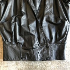 画像8: VOLUME SLEEVE DOUBLE LEATHER JACKET / Ladies L(10) (8)