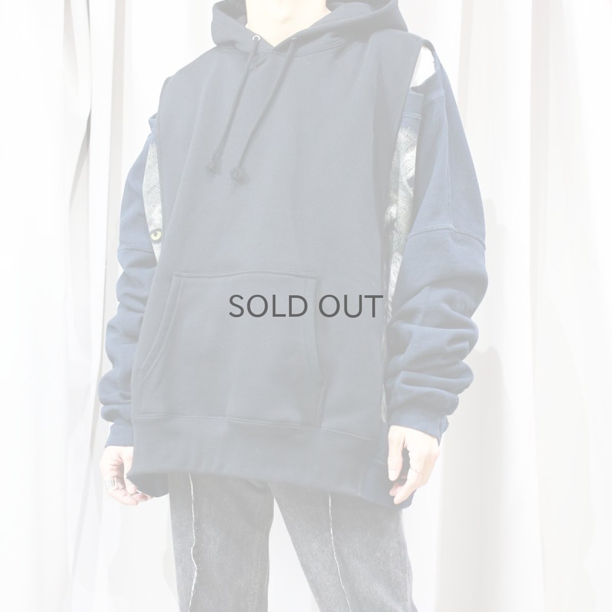 画像11: 【Wiz&Witch】"UNITED" OPEN SHOULDER WIDE HOODIE  / OS (11)