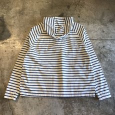 画像2: BORDER PATTERN VOLUME SLEEVE ANORAK HOODIE / Ladies XL (2)