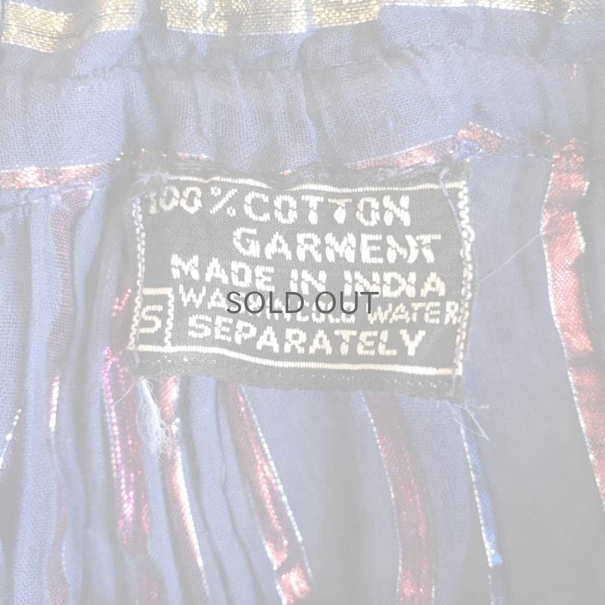 画像10: COLOR STRIPE PATTERN SARROUEL PANTS / FREE (S) (10)