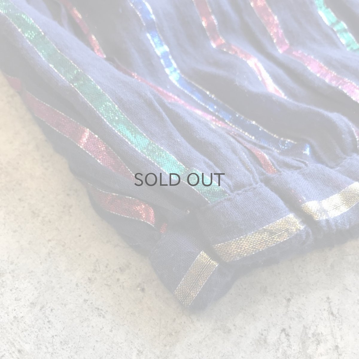 画像3: COLOR STRIPE PATTERN SARROUEL PANTS / FREE (S) (3)