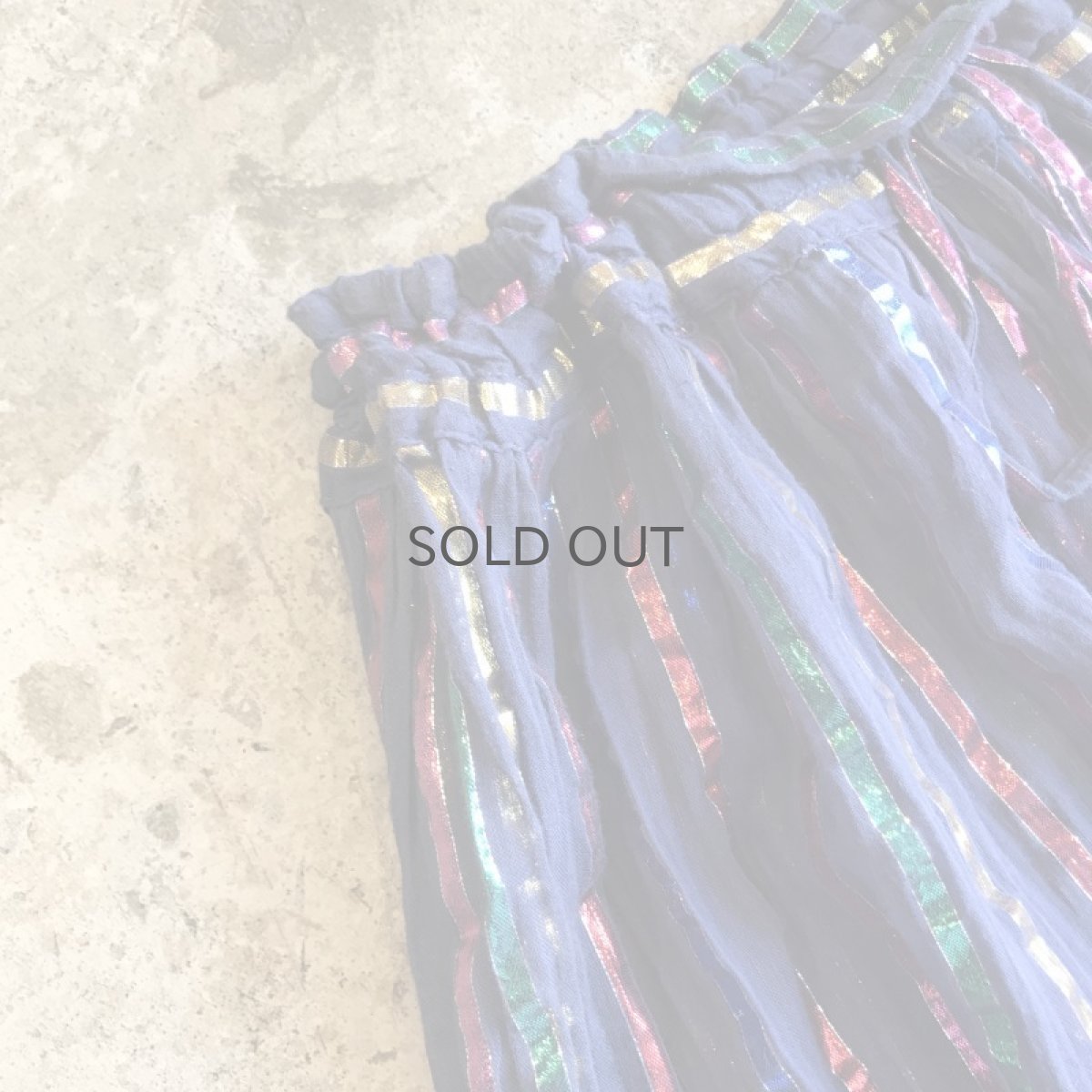 画像5: COLOR STRIPE PATTERN SARROUEL PANTS / FREE (S) (5)