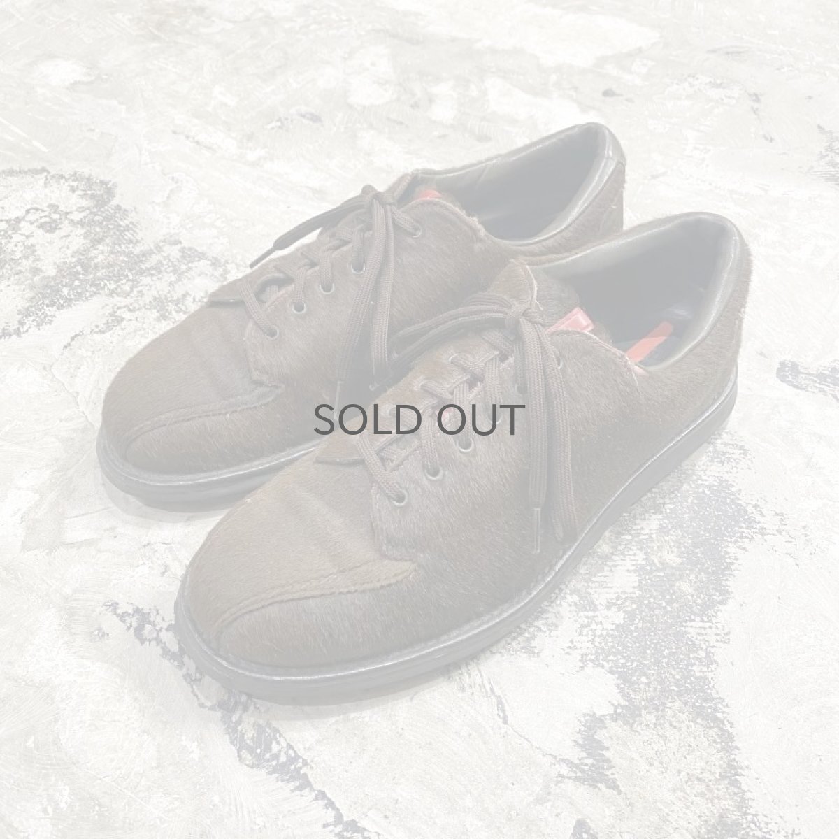 画像1: 【PRADA】UNBORN CALF LEATHER SNEAKER / 8(27cm) / MADE IN ITALY (1)