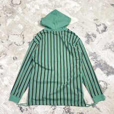 画像2: STRIPE PATTERN HOODIE L/S TEE / Mens L (2)