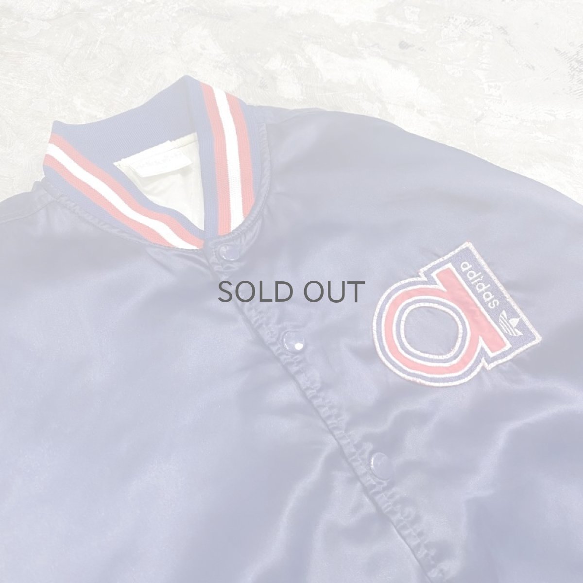 画像3: 80's【adidas】SATIN VARSITY JACKET / Mens M(L) (3)