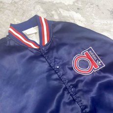 画像3: 80's【adidas】SATIN VARSITY JACKET / Mens M(L) (3)