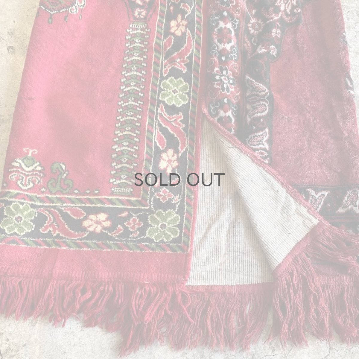 画像7: 【Wiz&Witch】"UNITED" VINTAGE RUG BACK SLIT LONG SKIRT / FREE (7)