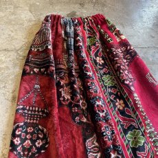 画像4: 【Wiz&Witch】"UNITED" VINTAGE RUG BACK SLIT LONG SKIRT / FREE (4)