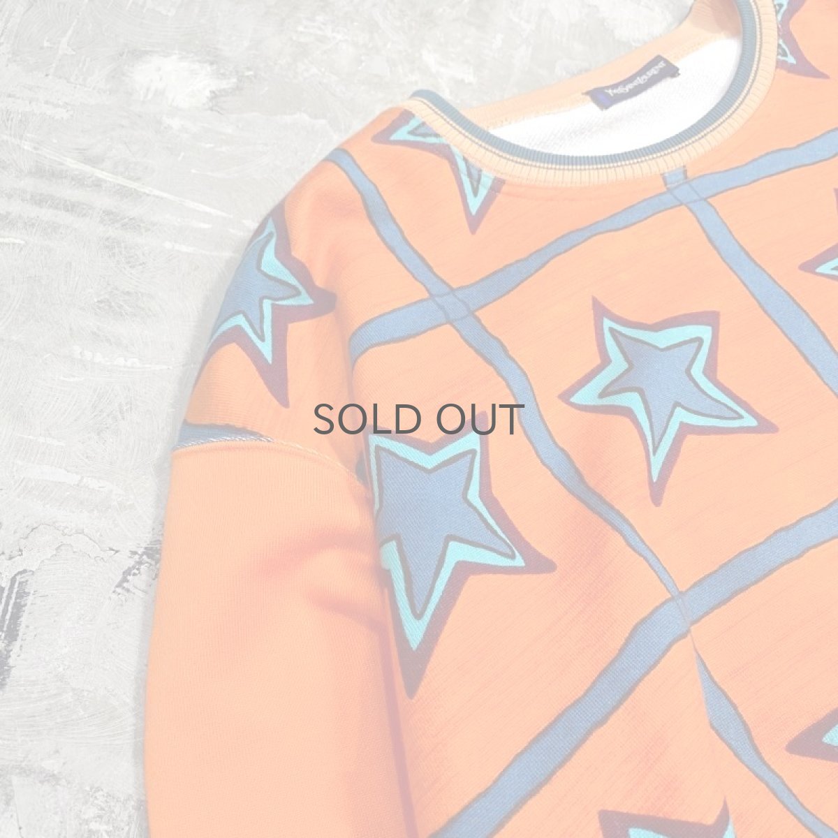 画像3: 【YVES SAINT LAURENT】STAR PATTERN SWEAT / Mens L (3)