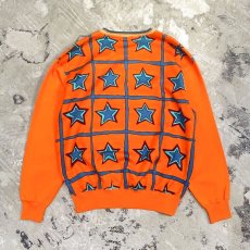 画像2: 【YVES SAINT LAURENT】STAR PATTERN SWEAT / Mens L (2)