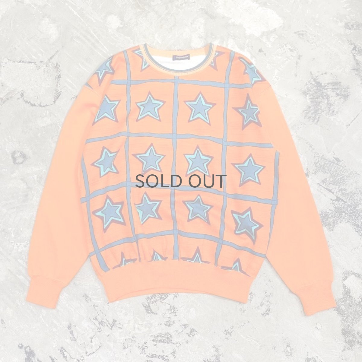 画像1: 【YVES SAINT LAURENT】STAR PATTERN SWEAT / Mens L (1)