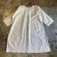 画像1: 20's~30's ANTIQUE FRANCE LINEN ONE-PIECE / Ladies M (1)