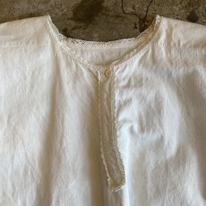 画像5: 20's~30's ANTIQUE FRANCE LINEN ONE-PIECE / Ladies M (5)