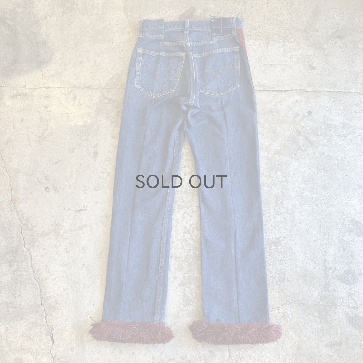 画像2: 【Wiz&Witch】"DIRTY BEAUTIFUL"  VINTAGE LINE FRINGE JEANS / W28 (2)