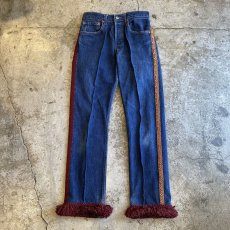 画像1: 【Wiz&Witch】"DIRTY BEAUTIFUL"  VINTAGE LINE FRINGE JEANS / W28 (1)