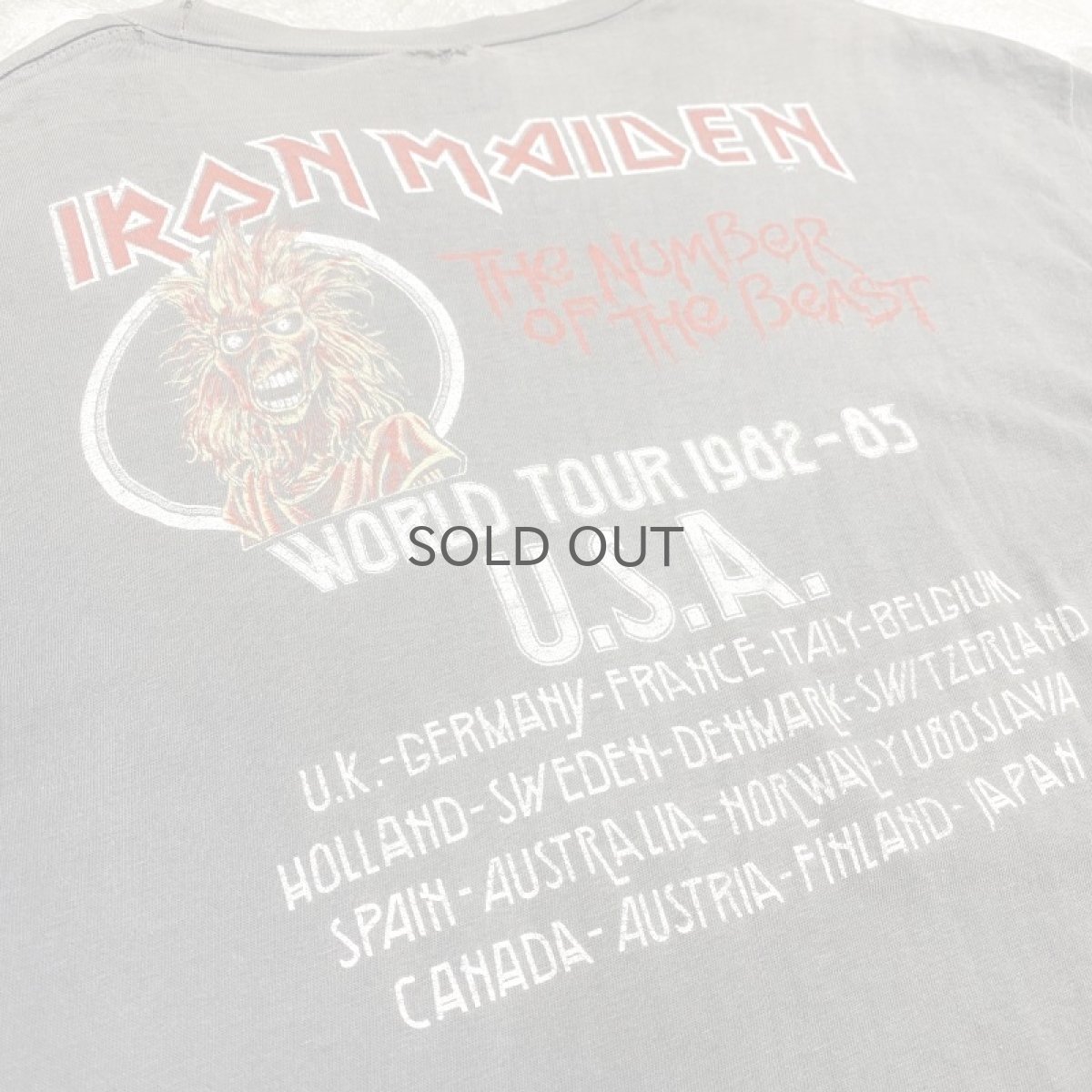 画像9: 80's "IRON MAIDEN" WORLD TOUR TEE / Mens XL (9)