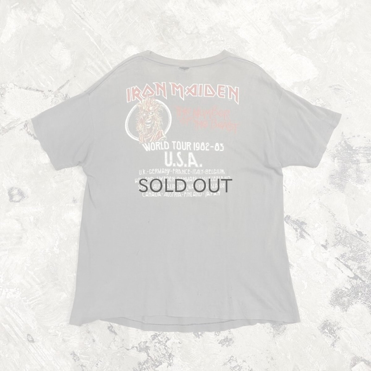 画像2: 80's "IRON MAIDEN" WORLD TOUR TEE / Mens XL (2)