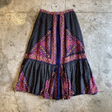 画像1: OLD ALL OVER PATTERN MERMAID SKIRT / W27 (1)