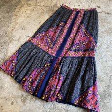 画像3: OLD ALL OVER PATTERN MERMAID SKIRT / W27 (3)