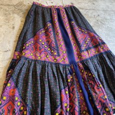 画像4: OLD ALL OVER PATTERN MERMAID SKIRT / W27 (4)