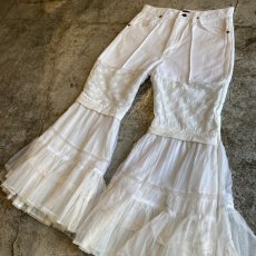 画像3: 【Wiz&Witch】"UNITED" VINTAGE LACE FLARE PANTS / W29 (3)