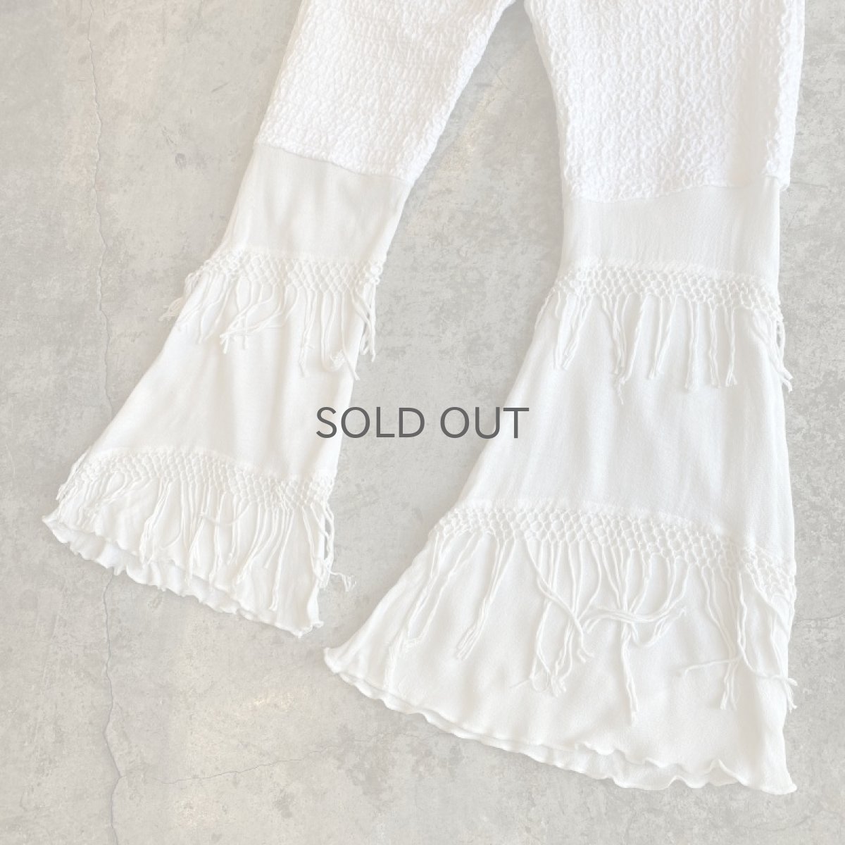 画像4: 【Wiz&Witch】"UNITED" VINTAGE LACE FLARE PANTS / W28 (4)