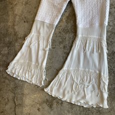 画像4: 【Wiz&Witch】"UNITED" VINTAGE LACE FLARE PANTS / W28 (4)