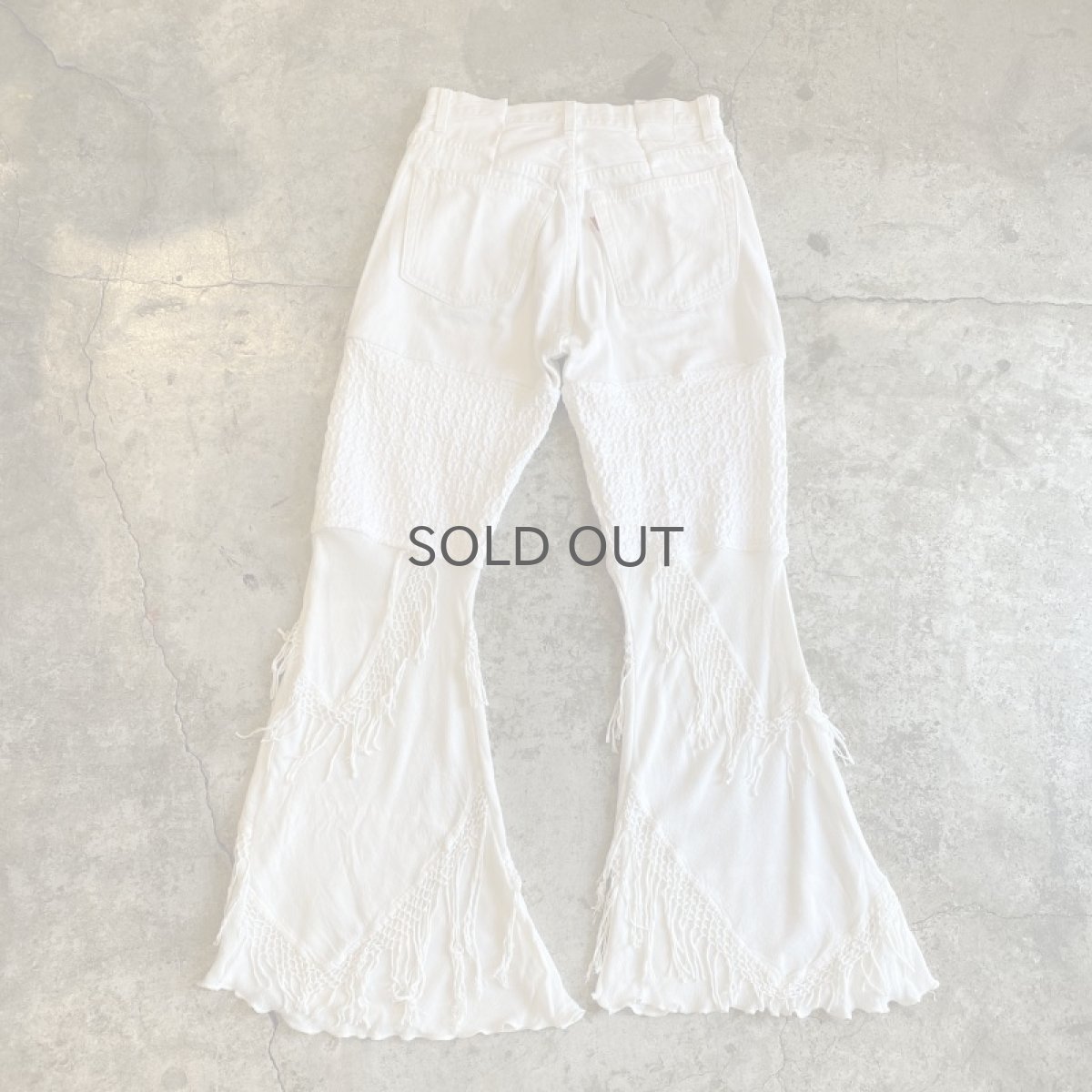 画像2: 【Wiz&Witch】"UNITED" VINTAGE LACE FLARE PANTS / W28 (2)