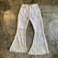 画像1: 【Wiz&Witch】"UNITED" VINTAGE LACE FLARE PANTS / W28 (1)