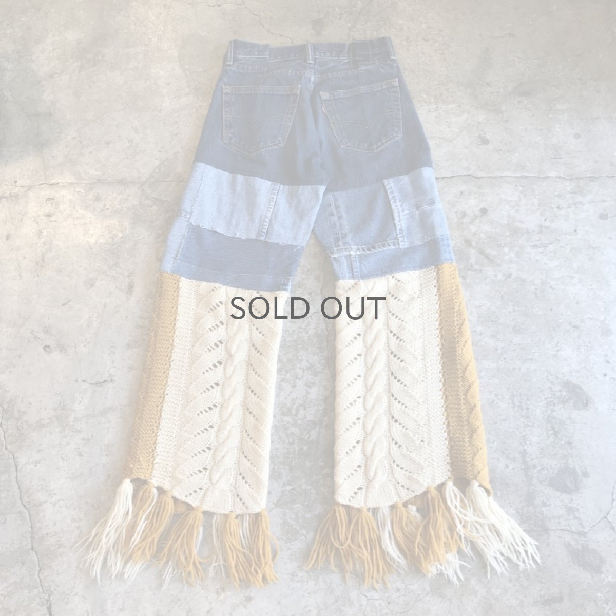 画像2: 【Wiz&Witch】"UNITED" DENIM × KNIT JEANS / W28 (2)