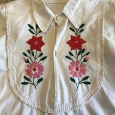 画像9: OLD COLOR FLOWER EMBROIDERY TOPS / Ladies M (9)