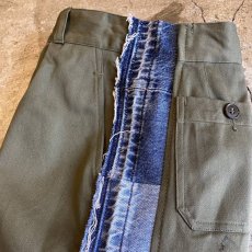 画像4: 【Wiz&Witch】"UNITED" DENIM SIDE LINE MILITARY PANTS / W29 (4)