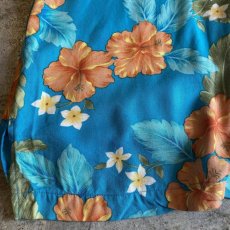 画像6: FLORAL PATTERN ALOHA RAYON COLOR SHIRTS / Ladies L (6)