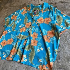 画像4: FLORAL PATTERN ALOHA RAYON COLOR SHIRTS / Ladies L (4)