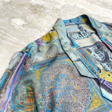 画像3: ART GRAPHIC PATTERN TAILORED JACKET / Mens M (3)