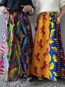 画像12: 【Wiz&Witch】AFRICAN BATIK MULTI MAXI SKIRT (B) / FREE  (12)