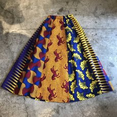 画像2: 【Wiz&Witch】AFRICAN BATIK MULTI MAXI SKIRT (B) / FREE  (2)