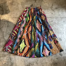 画像1: 【Wiz&Witch】AFRICAN BATIK MULTI MAXI SKIRT (A) / FREE  (1)