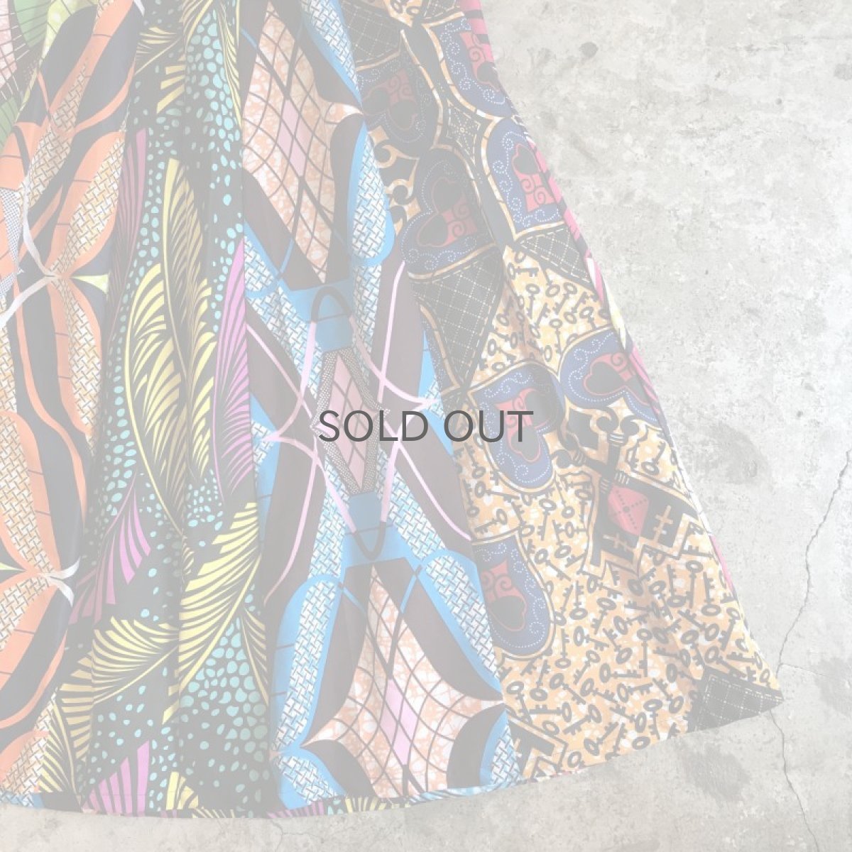 画像7: 【Wiz&Witch】AFRICAN BATIK MULTI MAXI SKIRT (A) / FREE  (7)