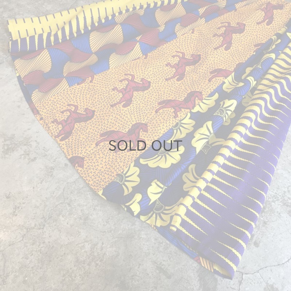 画像4: 【Wiz&Witch】AFRICAN BATIK MULTI MAXI SKIRT (B) / FREE  (4)