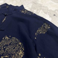 画像4: DRAGON PATTERN CHINA S/S SHIRT / Mens L (4)