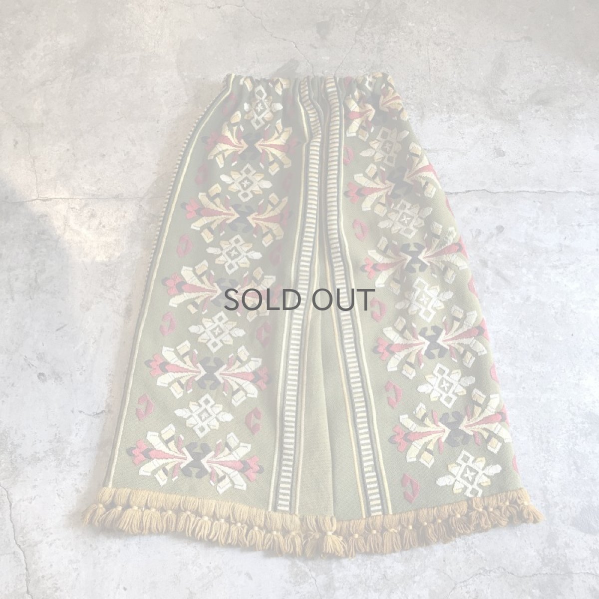 画像2: 【Wiz&Witch】"UNITED" VINTAGE RUG LONG SKIRT / FREE (2)