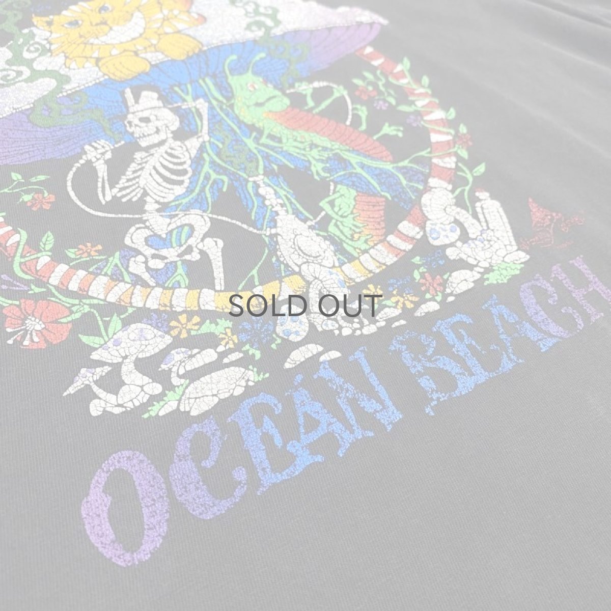 画像5: 90's "THE BLACK OCEAN BEACH" CHESHIRE CAT TEE / Mens XL / MADE IN USA (5)
