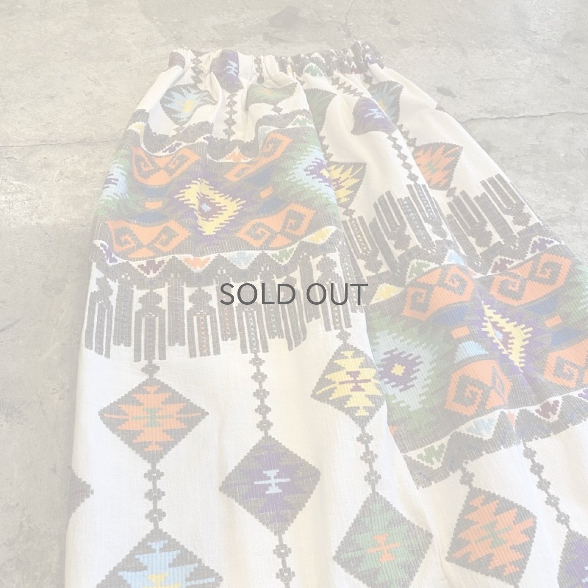 画像3: 【Wiz&Witch】OLD FABRIC MEXICAN SKIRT / FREE (3)
