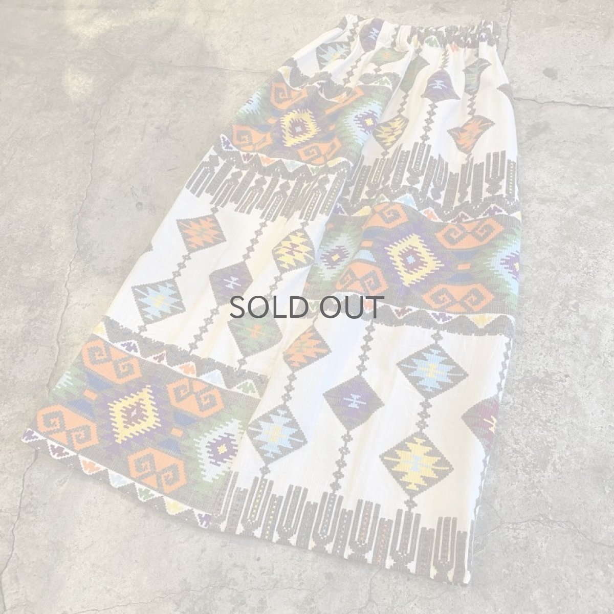 画像4: 【Wiz&Witch】OLD FABRIC MEXICAN SKIRT / FREE (4)
