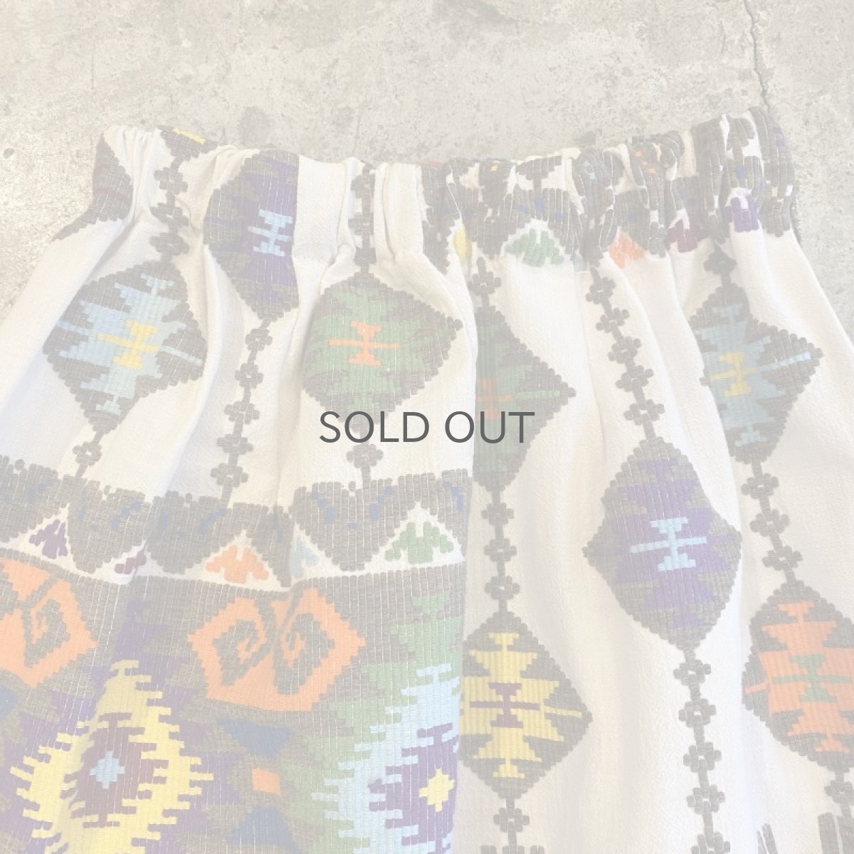 画像7: 【Wiz&Witch】OLD FABRIC MEXICAN SKIRT / FREE (7)