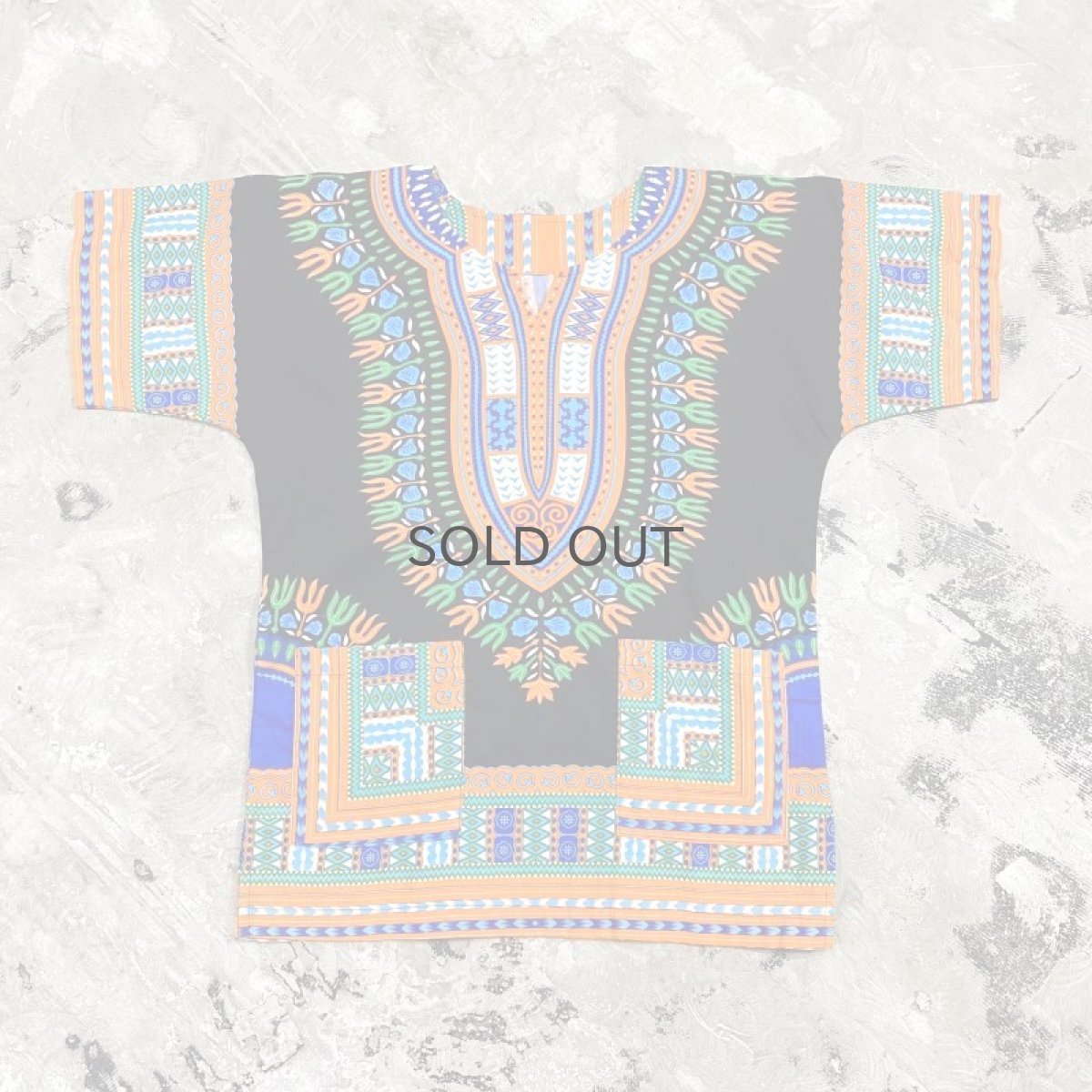 画像1: AFRICAN PATTERN PULLOVER SHIRT / Mens L (1)