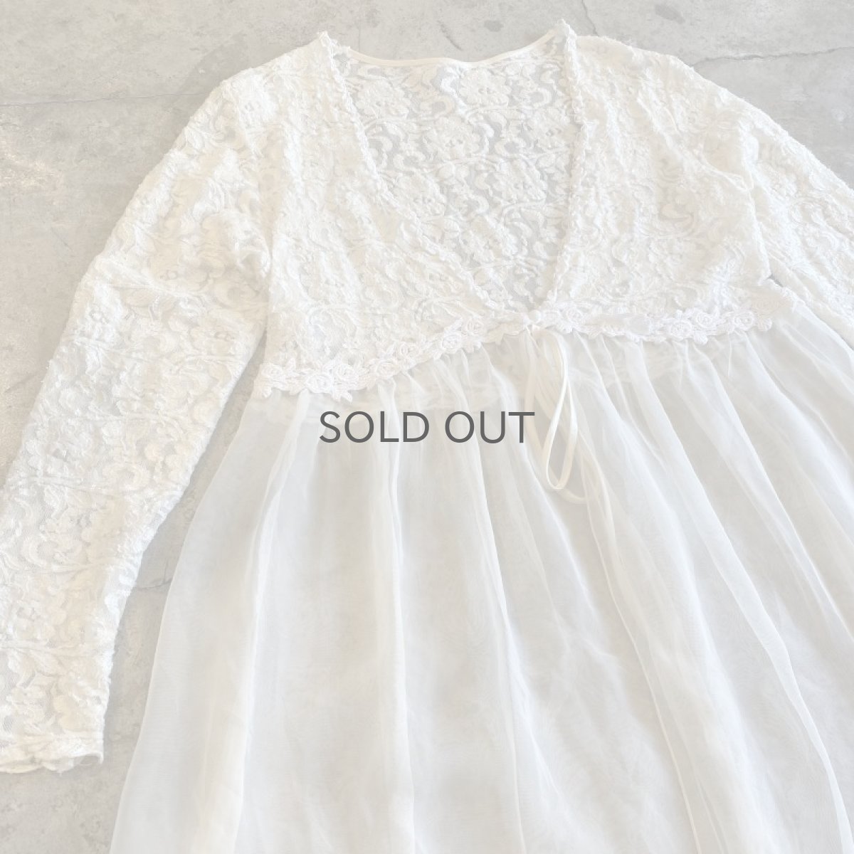 画像3: LACE × SHEER L/S CARDIGAN / Ladies M (3)